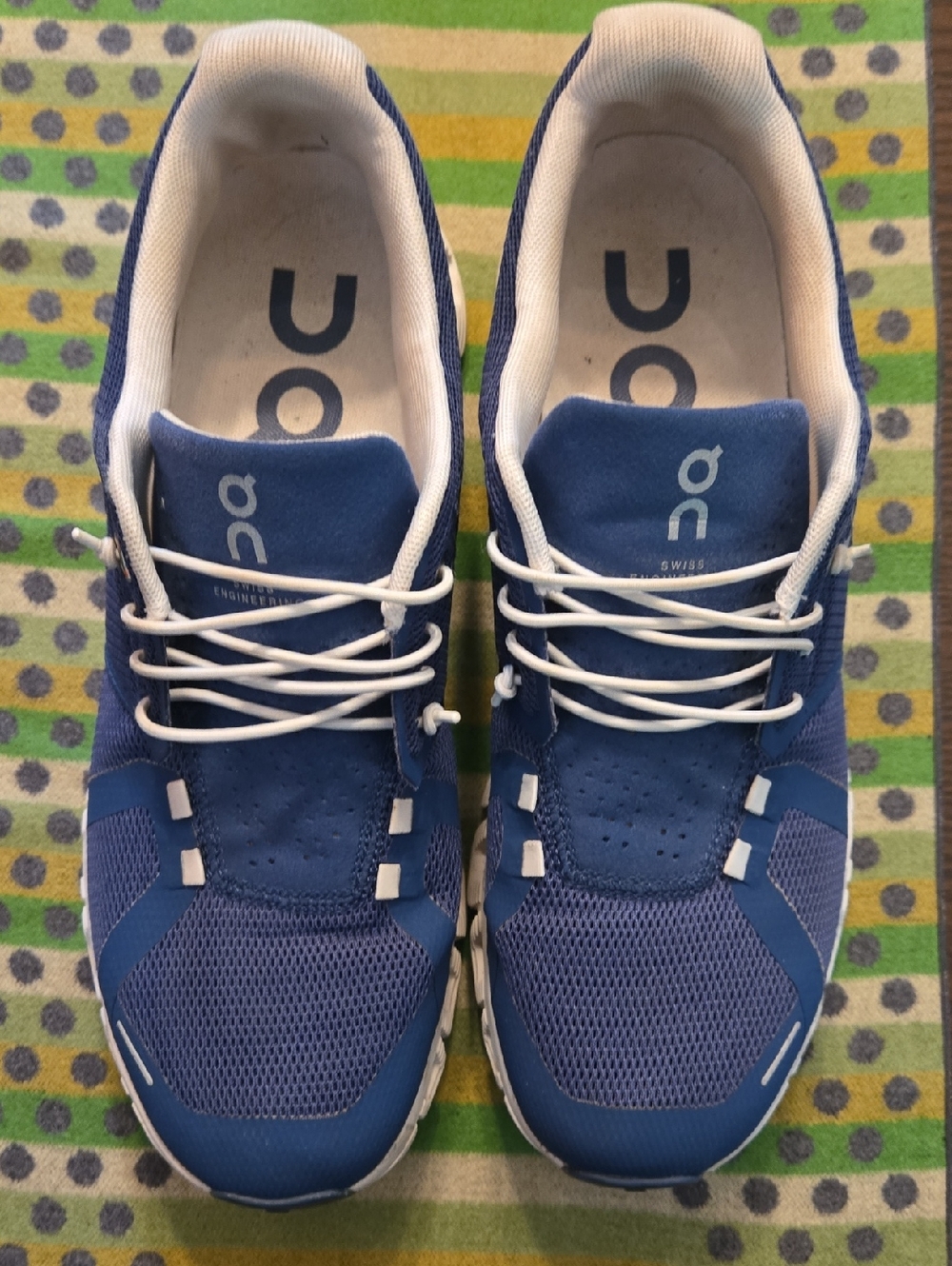 On Cloud Blue Everyday Shoes with White Laces Women's 10 M